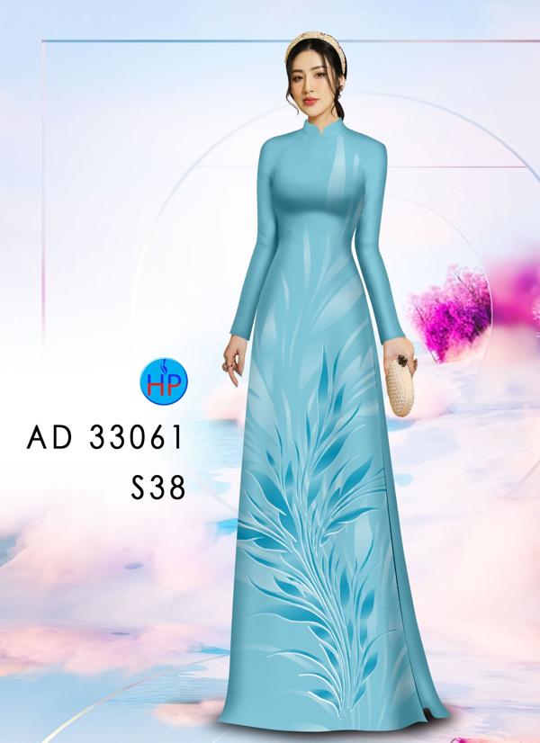 Vải Áo Dài Hoa In 3D AD 33061 10
